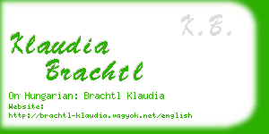 klaudia brachtl business card